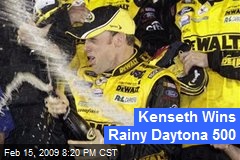 Kenseth Wins Rainy Daytona 500