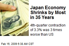 Japan Economy Shrinks by Most in 35 Years
