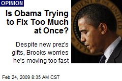 Is Obama Trying to Fix Too Much at Once?