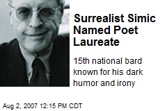 Surrealist Simic Named Poet Laureate