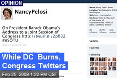 While DC Burns, Congress Twitters