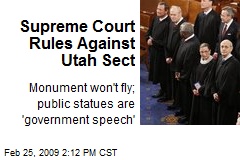 Supreme Court Rules Against Utah Sect