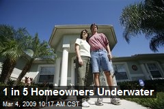 1 in 5 Homeowners Underwater