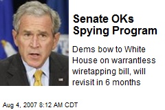 Senate OKs Spying Program