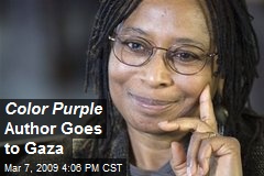 Color Purple Author Goes to Gaza