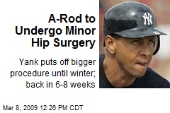 A-Rod to Undergo Minor Hip Surgery