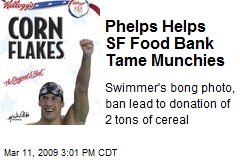 Phelps Helps SF Food Bank Tame Munchies