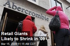 Retail Giants Likely to Shrink in '09