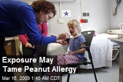 Exposure May Tame Peanut Allergy