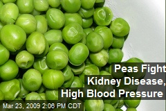 Peas Fight Kidney Disease, High Blood Pressure