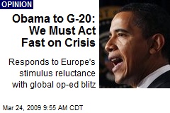 Obama to G-20: We Must Act Fast on Crisis