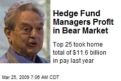 Hedge Fund Managers Profit in Bear Market