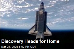 Discovery Heads for Home