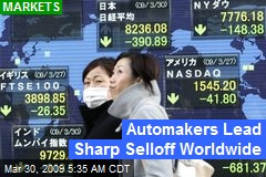 Automakers Lead Sharp Selloff Worldwide