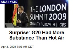Surprise: G20 Had More Substance Than Hot Air