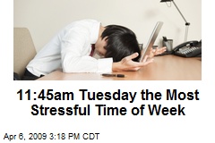 11:45am Tuesday the Most Stressful Time of Week