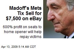 Madoff's Mets Tix Sell for $7,500 on eBay
