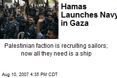 Hamas Launches Navy in Gaza
