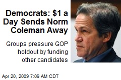 Democrats: $1 a Day Sends Norm Coleman Away