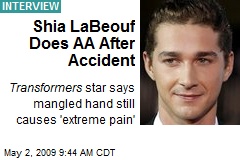 Shia LaBeouf Does AA After Accident