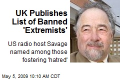 UK Publishes List of Banned 'Extremists'