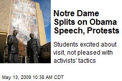 Notre Dame Splits on Obama Speech, Protests