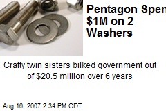 Pentagon Spent $1M on 2 Washers