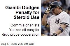 Giambi Dodges Penalty for Steroid Use