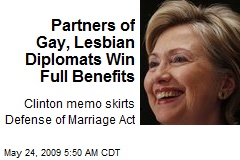 Partners of Gay, Lesbian Diplomats Win Full Benefits