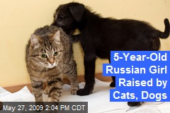 5-Year-Old Russian Girl Raised by Cats, Dogs