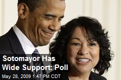 Sotomayor Has Wide Support: Poll