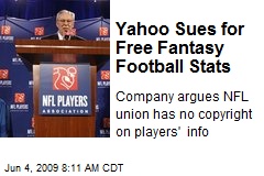 Yahoo Sues for Free Fantasy Football Stats
