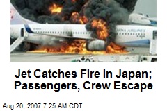 Jet Catches Fire in Japan; Passengers, Crew Escape