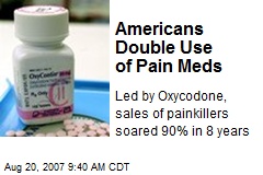 Americans Double Use of Pain Meds