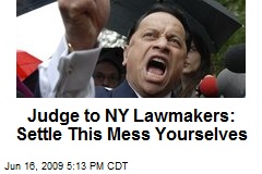 Judge to NY Lawmakers: Settle This Mess Yourselves