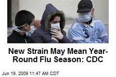 New Strain May Mean Year-Round Flu Season: CDC