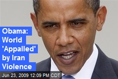Obama: World 'Appalled' by Iran Violence