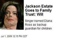 Jackson Estate Goes to Family Trust: Will