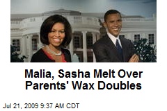 Malia, Sasha Melt Over Parents' Wax Doubles