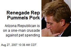 Renegade Rep Pummels Pork