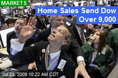 Home Sales Send Dow Over 9,000
