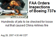 FAA Orders Inspections of Boeing 737s