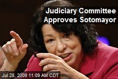 Judiciary Committee Approves Sotomayor