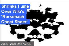 Shrinks Fume Over Wiki's 'Rorschach Cheat Sheet'