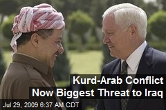 Kurd-Arab Conflict Now Biggest Threat to Iraq