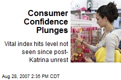 Consumer Confidence Plunges