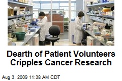 Dearth of Patient Volunteers Cripples Cancer Research