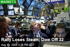 Rally Loses Steam; Dow Off 32