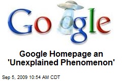 Google Homepage an 'Unexplained Phenomenon'
