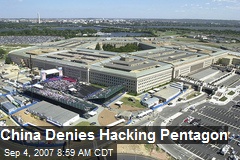 China Denies Hacking Pentagon